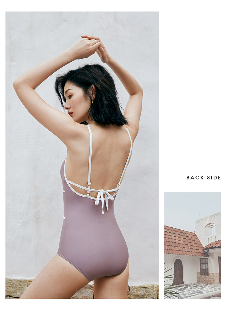 SISIA摩登梭影系列性感镂空连体泳衣