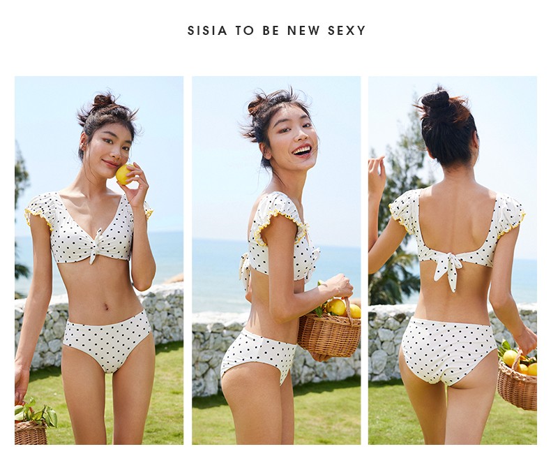 SISIA法式复古波点比基尼