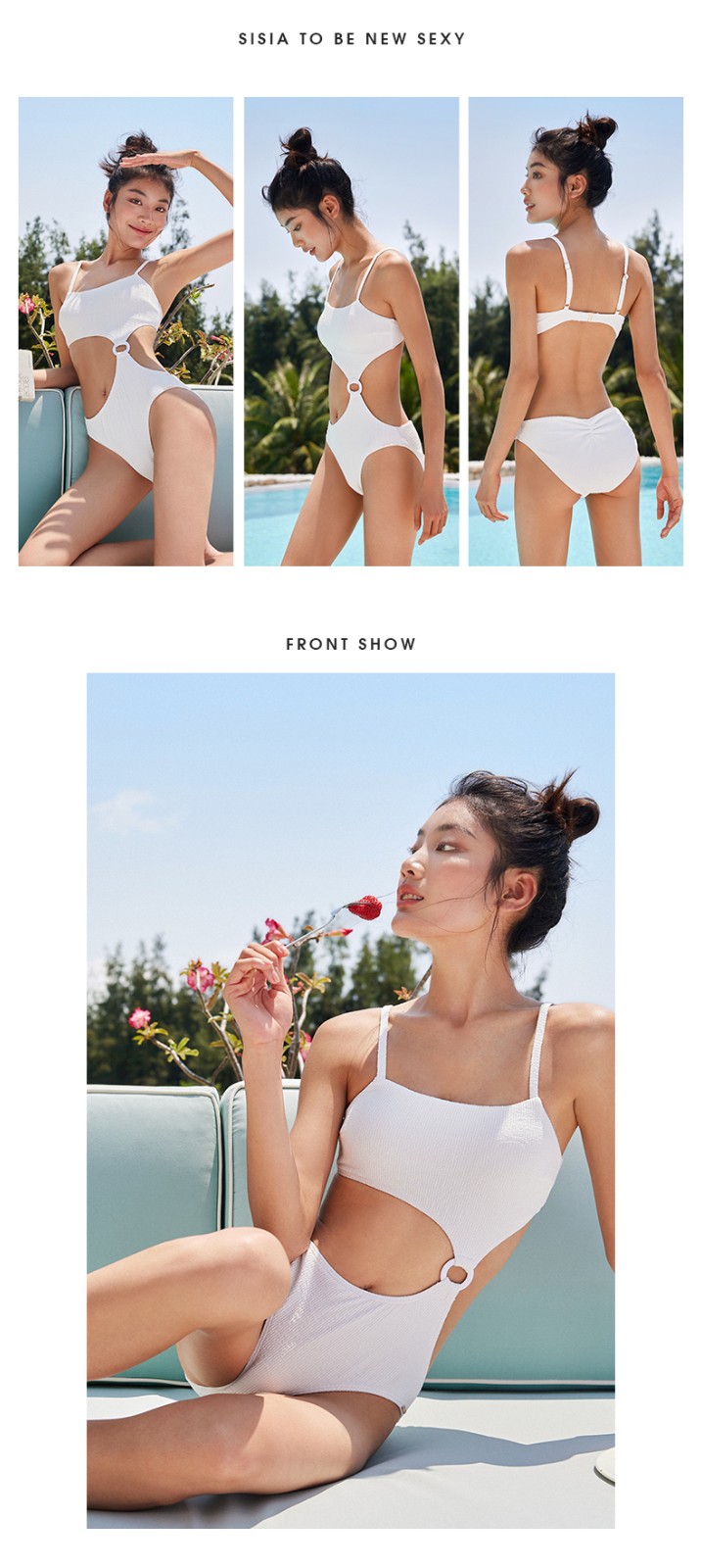 SISIA解构时尚系列度假连体泳衣