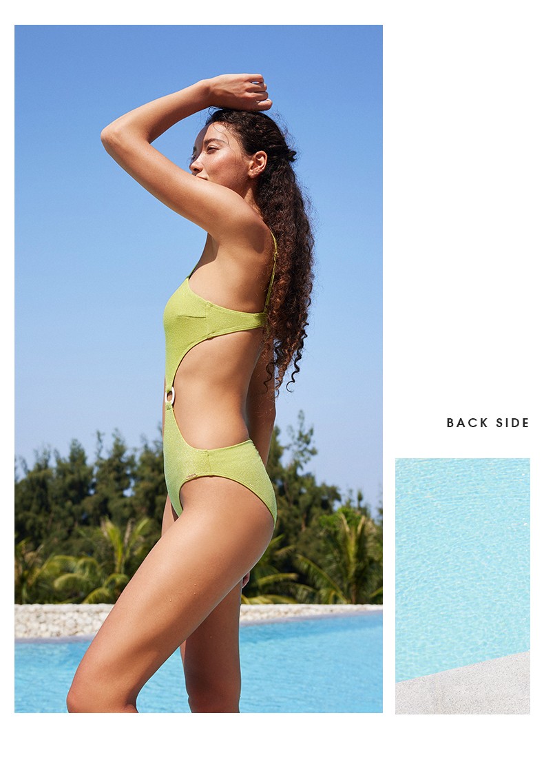 SISIA解构时尚系列清雅高颜连体泳衣