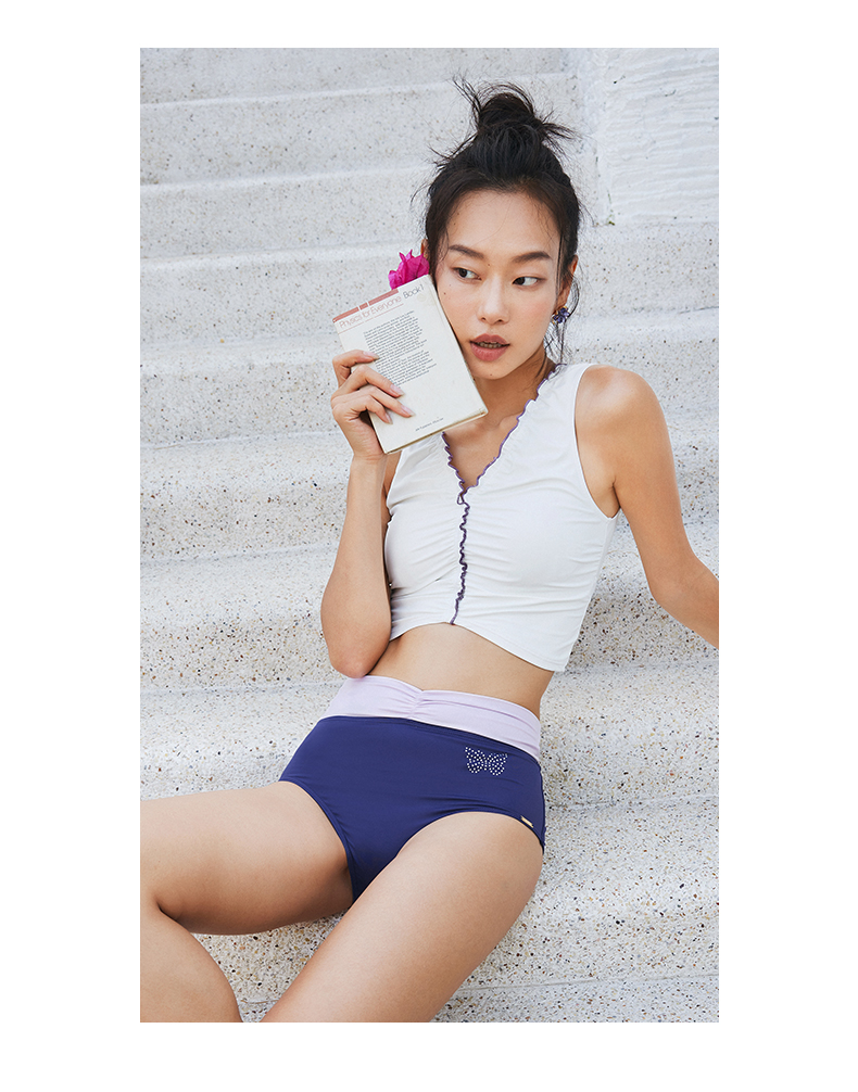 SISIA高腰显瘦小清新高级感分体泳衣