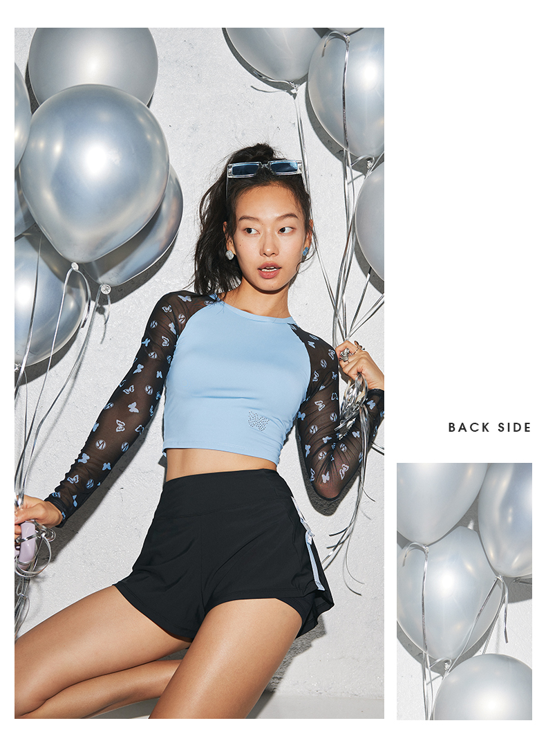 SISIA冲浪畅游系列蝴蝶印花分体泳衣