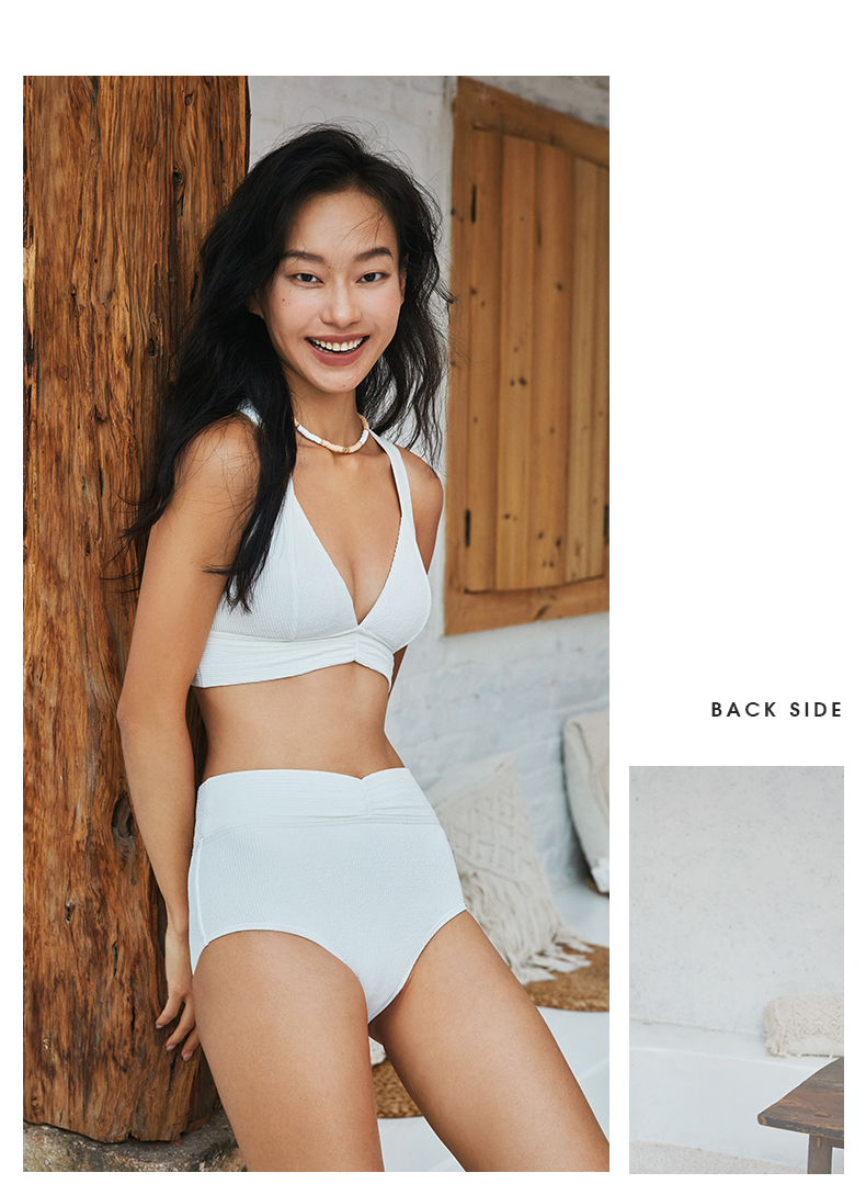 SISIA罗纹晴空系列提花分体比基尼泳衣