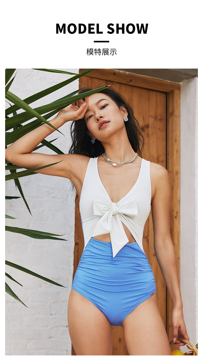 SISIA蔚蓝海岸系列拼色连体泳衣