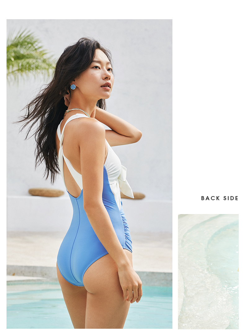 SISIA蔚蓝海岸系列拼色连体泳衣