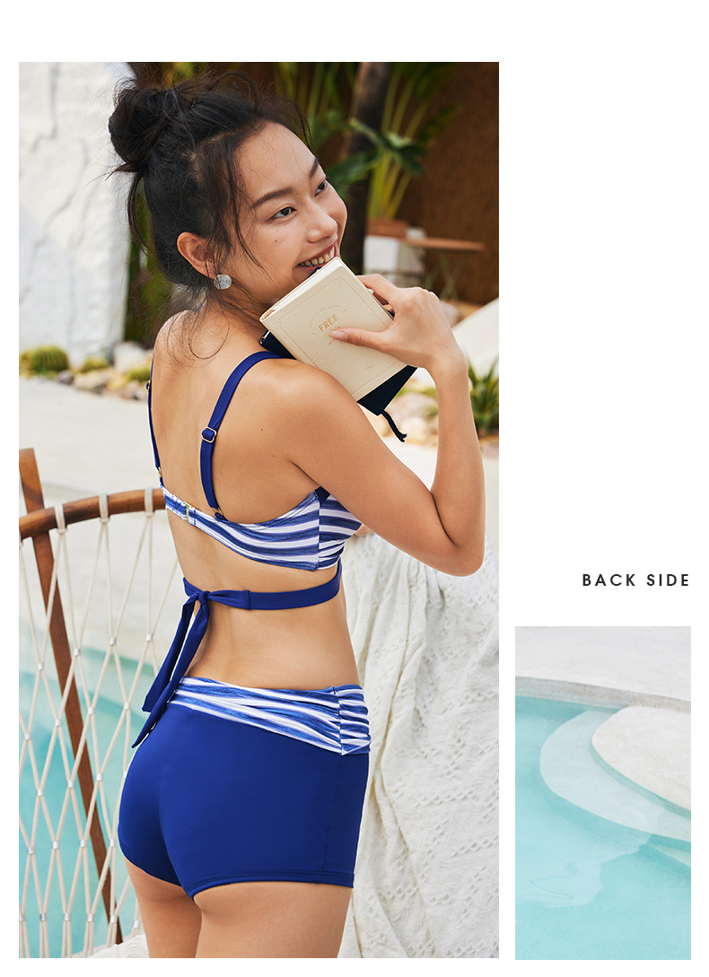 SISIA航海之旅系列海军风分体比基尼泳衣