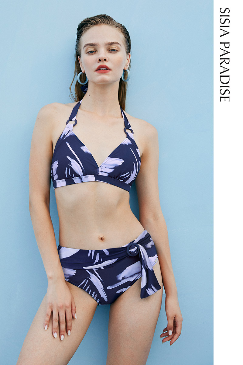 SISIA春侯始电三角分体比基尼泳衣