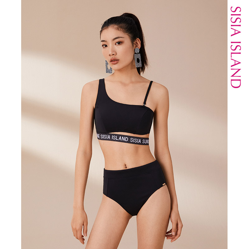 SISIA冲浪时光织带三件套三角分体泳衣