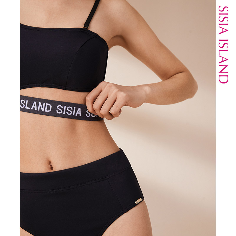 SISIA冲浪时光织带三件套三角分体泳衣