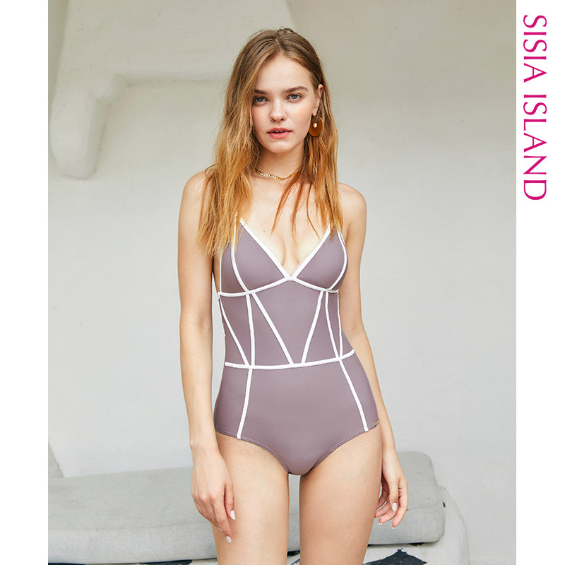 SISIA摩登梭影系列性感连体泳衣