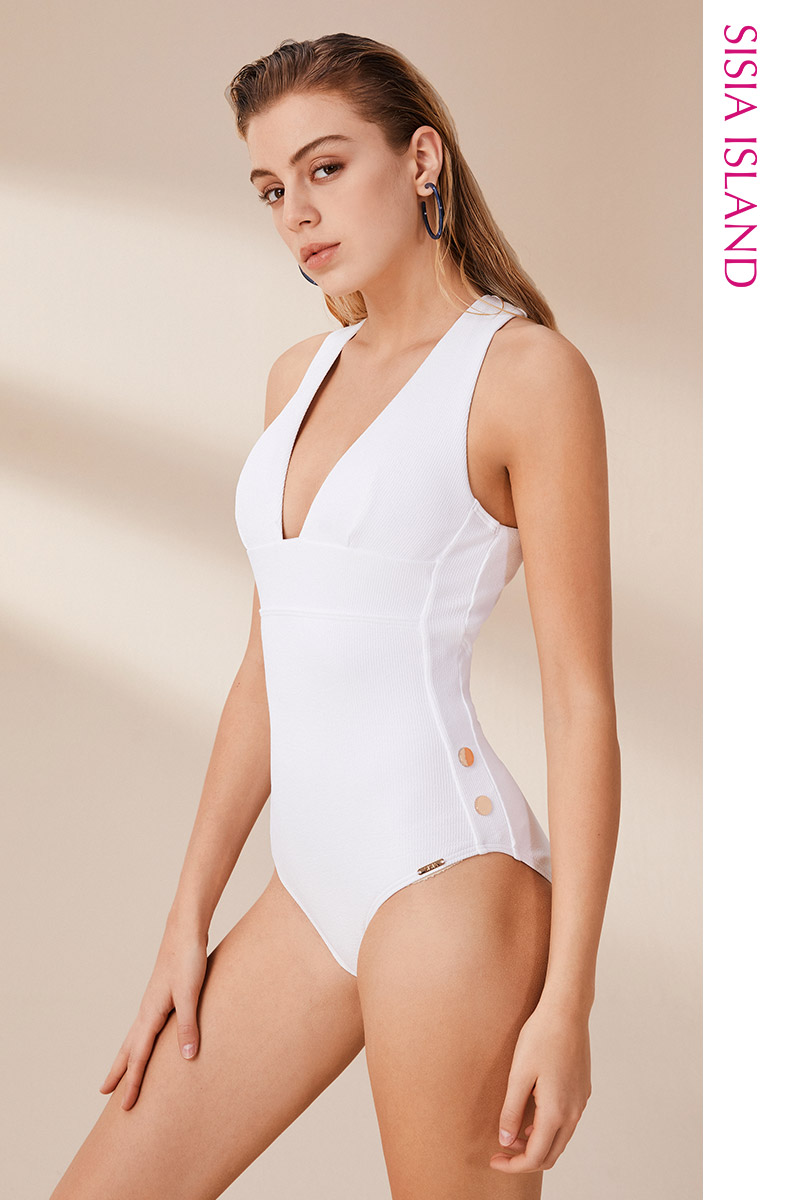 SISIA罗纹晴空系列高级连体泳衣