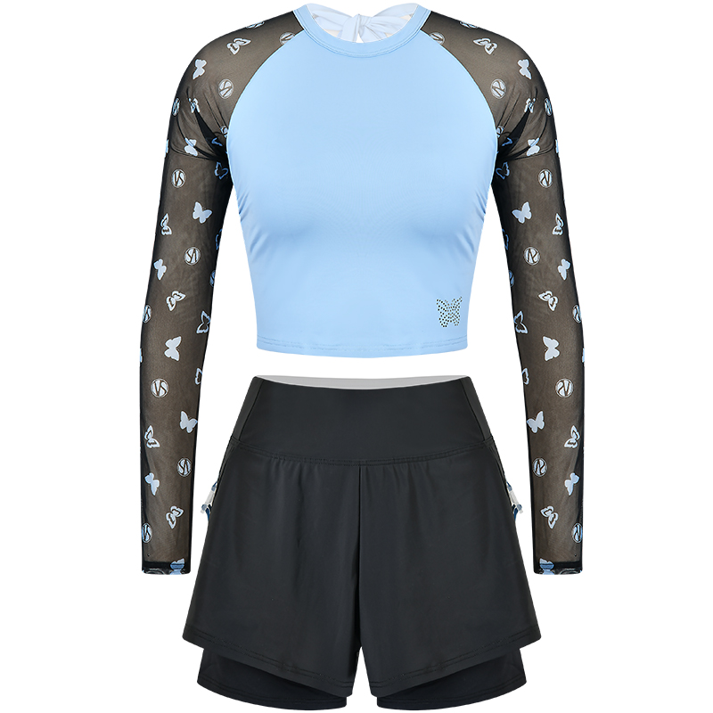 SISIA冲浪畅游系列蝴蝶印花分体泳衣