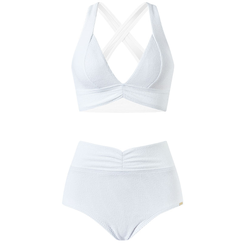 SISIA罗纹晴空系列提花分体比基尼泳衣