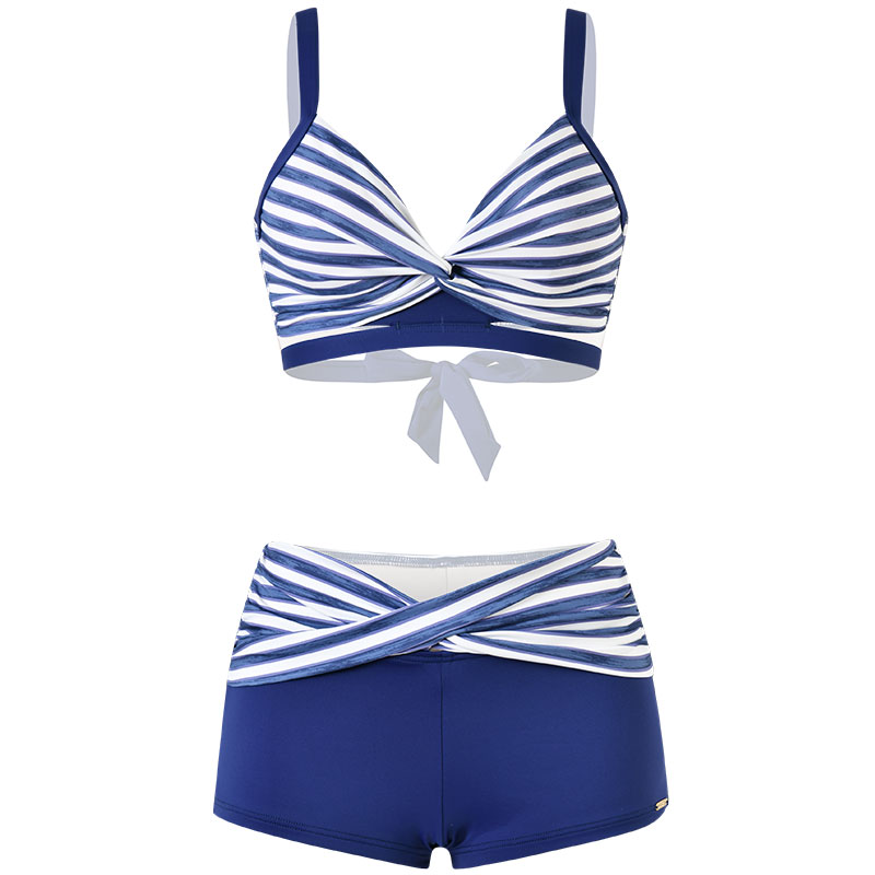SISIA航海之旅系列海军风分体比基尼泳衣